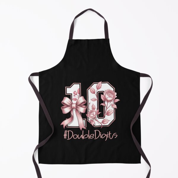 Item preview, Happy Tenth Birthday Girl Pink Coquette Bow Turning Age 10 designed and sold by clothesy7.