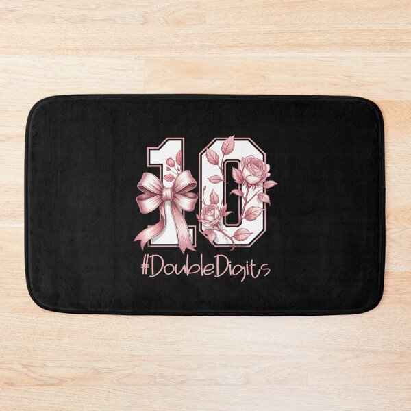 Item preview, Happy Tenth Birthday Girl Pink Coquette Bow Turning Age 10 designed and sold by clothesy7.