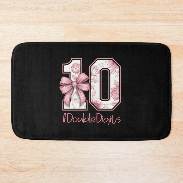 Item preview, Double Digits Birthday Girl 10th Pink Coquette Bow For Girls designed and sold by clothesy7.