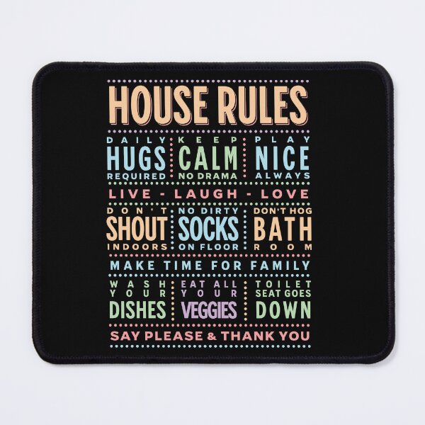 Item preview, Funny House Rules Sign - Humoros Home Décor & Gift Idea designed and sold by Rhu Creations.