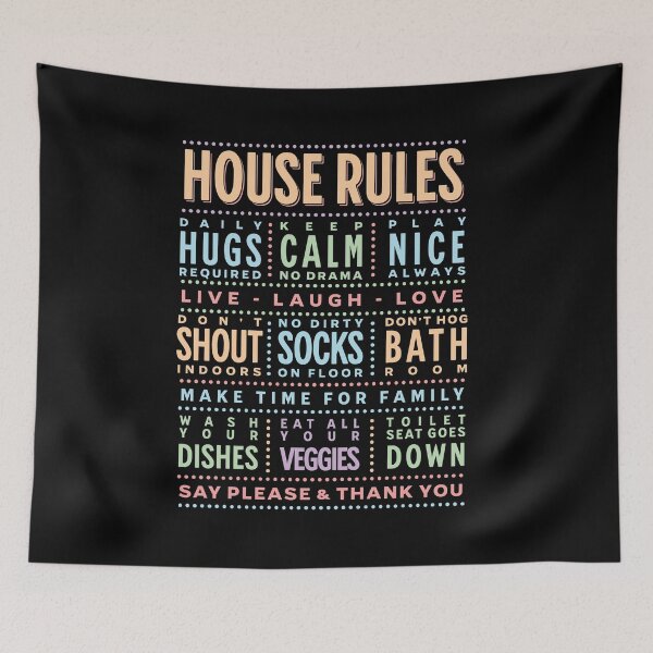 Item preview, Funny House Rules Sign - Humoros Home Décor & Gift Idea designed and sold by Rhu Creations.