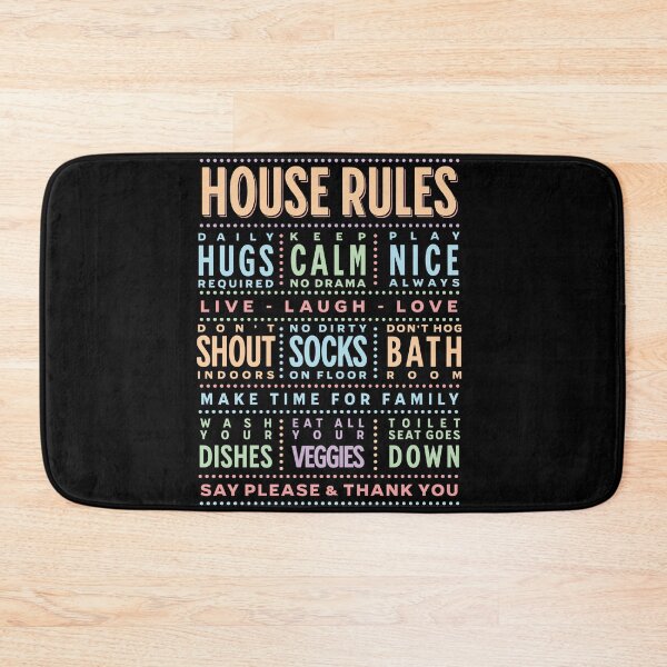 Item preview, Funny House Rules Sign - Humoros Home Décor & Gift Idea designed and sold by Rhu Creations.