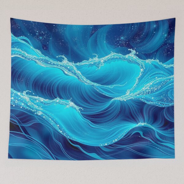 Item preview, OceanSpirits & CosmicFlow – A wave of motion between StarWhisper, DeepBlue & poetic turbulence designed and sold by FotoworldEdel.