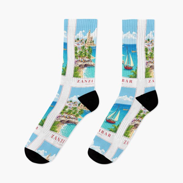 Item preview, Zanzibar Tanzania Illustration – Stone Town Streets, Dhow Boats & Swahili Island Culture designed and sold by MapMyMiles.