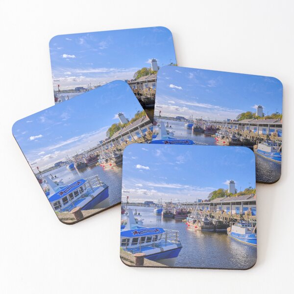 Item preview, Colourful Fishing Boats at North Shields Fish Quay designed and sold by Violaman.