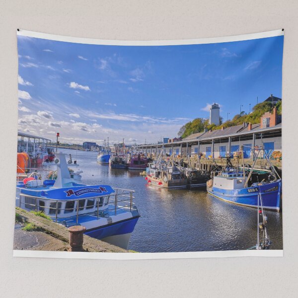 Item preview, Colourful Fishing Boats at North Shields Fish Quay designed and sold by Violaman.