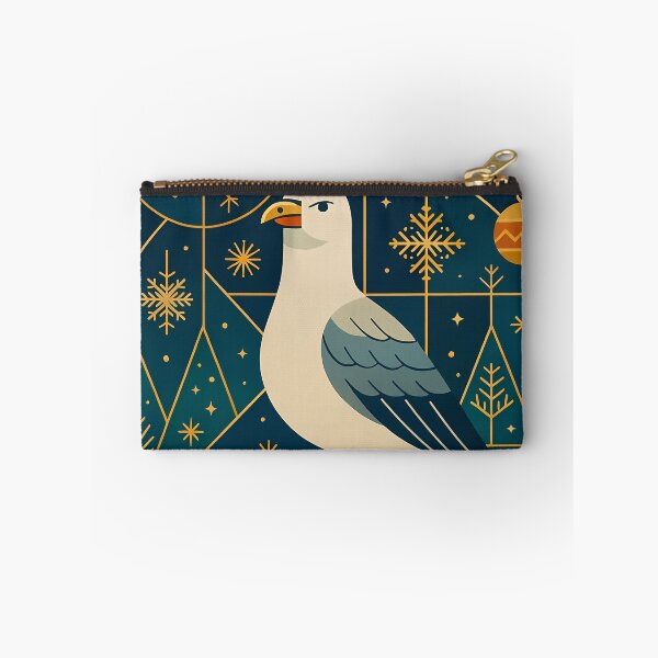 Item preview, Seagull on Rooftop - Art Deco Christmas Night with Star and Moon designed and sold by White-Camel.