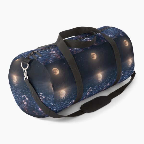 Item preview, Moon Floating on a Lake of Stars – Mystical Night Landscape, Fantasy Woodland Art designed and sold by LA Art.