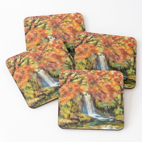 Item preview, Waterfall in Autumn designed and sold by tomorrowsart.