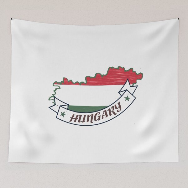 Item preview, Hungarian flag with map designed and sold by vibeno1.
