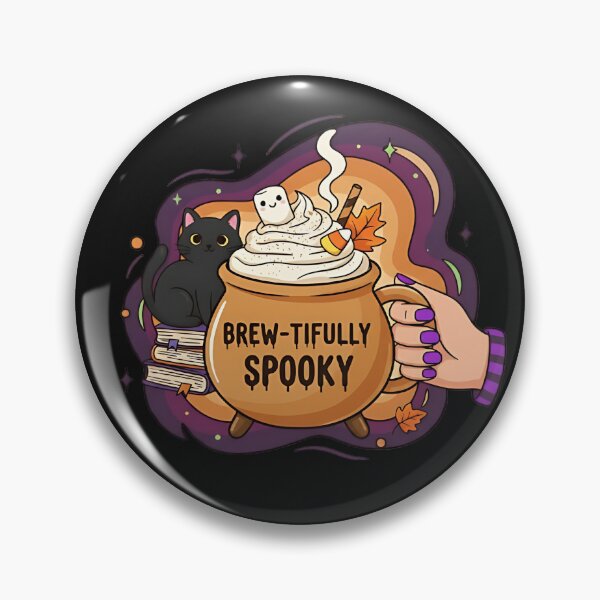 Item preview, Brew-tifully Spooky Coffee | Funny Halloween Pumpkin Spice Latte designed and sold by The-Daily-Drape.