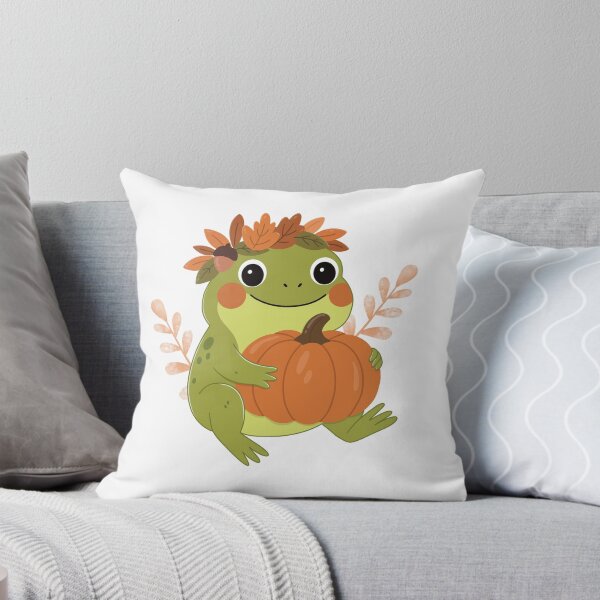 Item preview, Autumn Frog with Pumpkin designed and sold by CraftachicDsgn.