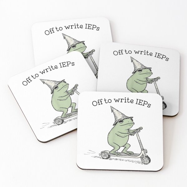 Item preview, Funny Frog Wizard Riding Scooter Off to Write IEPs T-Shirt designed and sold by MariCanal.