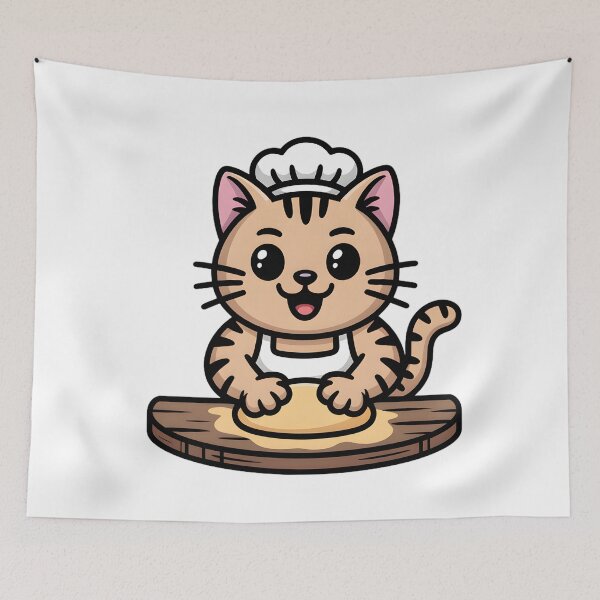 Item preview, Funny Baker Cat Making Biscuits  designed and sold by Mr-wow.