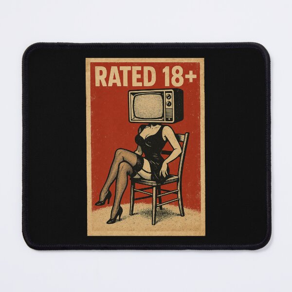 Item preview, Screen-Head Pinup — Retro Graphic Poster designed and sold by The Devil's Bargain.