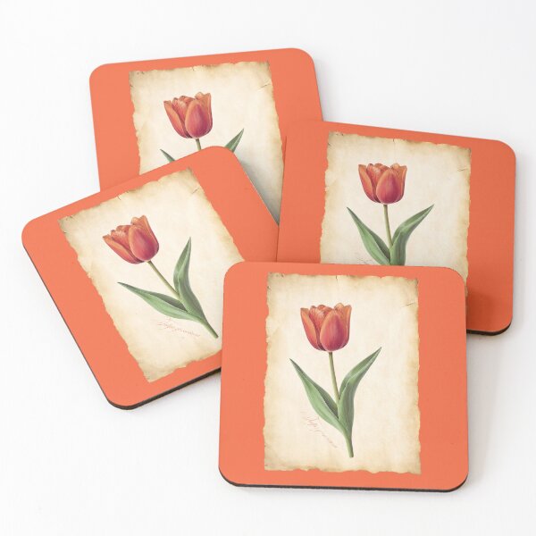 Item preview, Tulipa gesneriana | Red Tulip Botanical Illustration on Parchment designed and sold by ChristinePartlow.