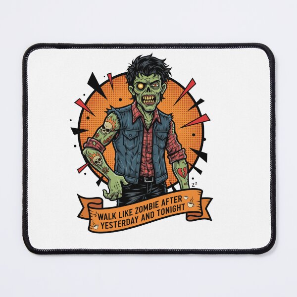 Item preview, WALK LIKE ZOMBIE AFTER YESTERDAY AND TONIGHT - Funny Zombie Mode T-Shirt designed and sold by KonLeone.