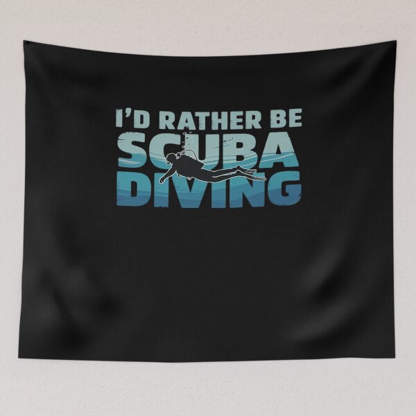 Item preview, I'd Rather Be Scuba Diving - Freediving Underwater Diver designed and sold by FranzFriesen.
