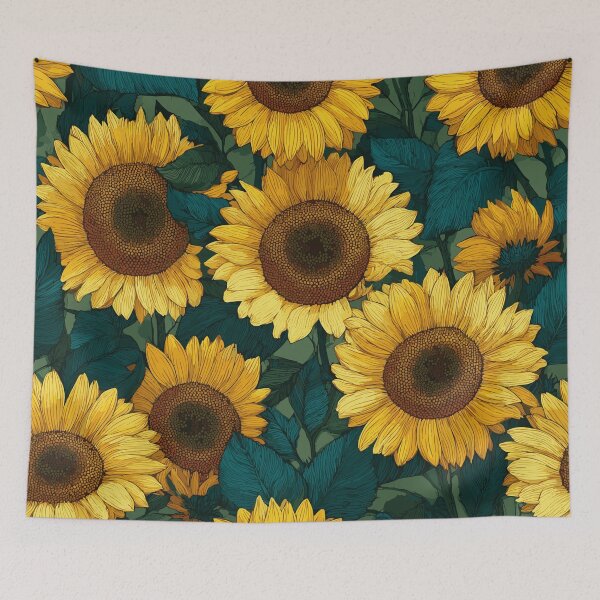 Item preview, Sunflowers – floral splendor & positive vibes | Floral nature design designed and sold by drizzd.