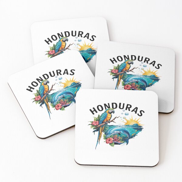 Item preview, Honduras Map Nature Parrot Scuba Diving designed and sold by MinaReinger.