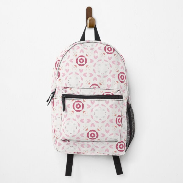 Item preview, Seamless decorative pattern with pink petals and red medallions designed and sold by juthamas8426.