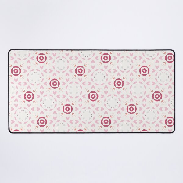 Item preview, Seamless decorative pattern with pink petals and red medallions designed and sold by juthamas8426.