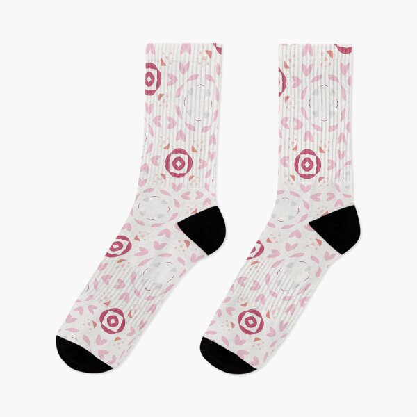 Item preview, Seamless decorative pattern with pink petals and red medallions designed and sold by juthamas8426.
