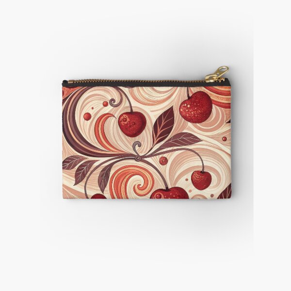 Artikelvorschau, Retro-Kirschwirbelmuster – Vintage-Boho-Fruchtdesign in warmen Farbtönen entworfen und verkauft von NoctaHike.