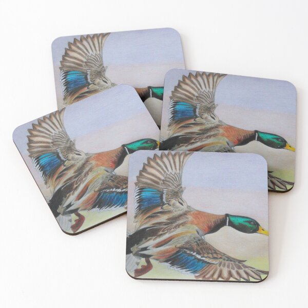 Item preview, Flying duck in sunset designed and sold by ELWildlingarts.