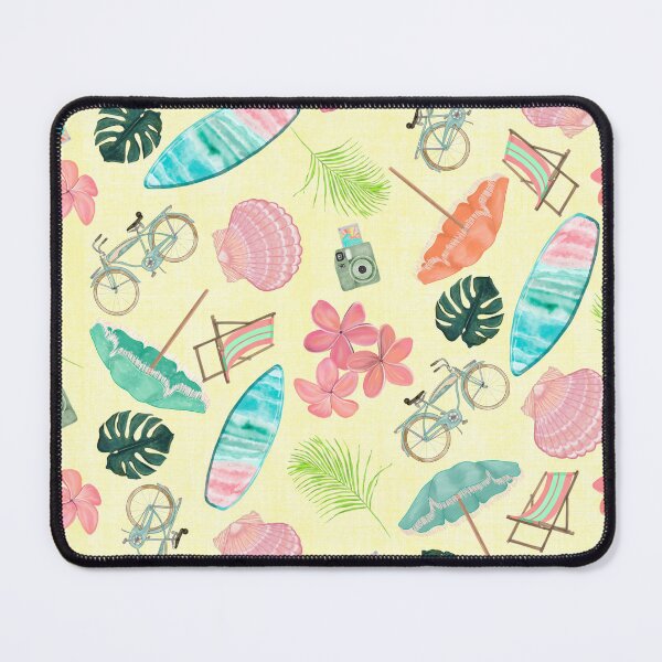 Item preview, Tropical Beach Getaway Design Yellow Linen Background designed and sold by PD-Coastal.