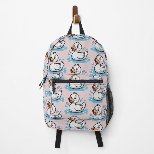 Item preview, Cheerful Cartoon Duck Splashes in Water designed and sold by Royalsticker.