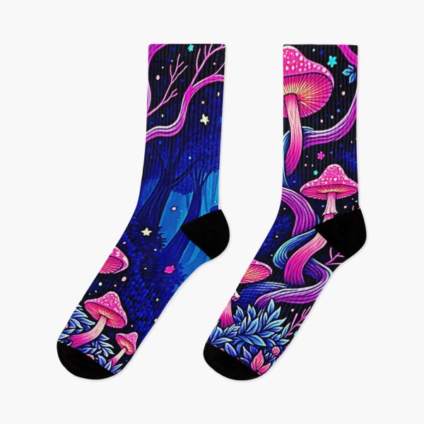 Item preview, Neon Pink Mushroom Forest Art Design designed and sold by Health And Fitness Posts e-Store.