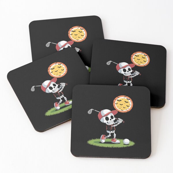Item preview, Halloween Bogeyman Golf Resort Pumpkin Skeleton Golfer  designed and sold by MicanCuteStore.
