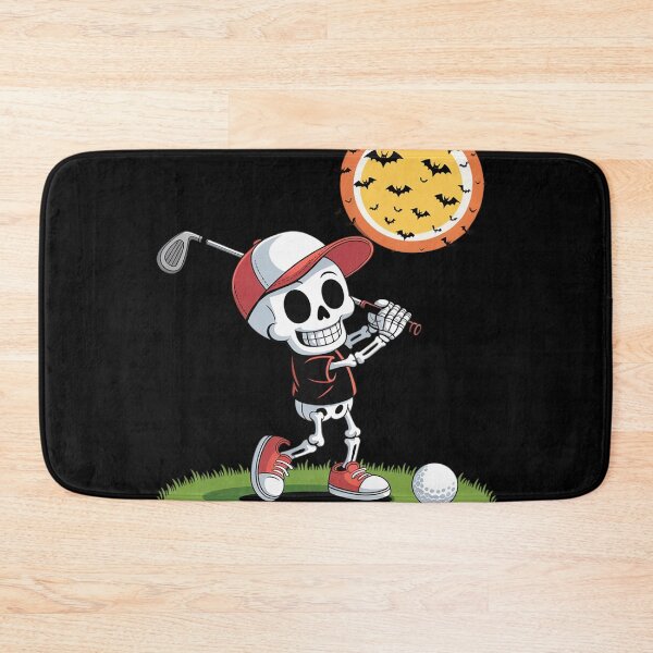Item preview, Halloween Bogeyman Golf Resort Pumpkin Skeleton Golfer  designed and sold by MicanCuteStore.