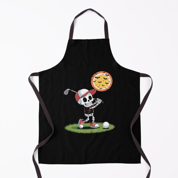 Item preview, Halloween Bogeyman Golf Resort Pumpkin Skeleton Golfer designed and sold by MicanCuteStore.