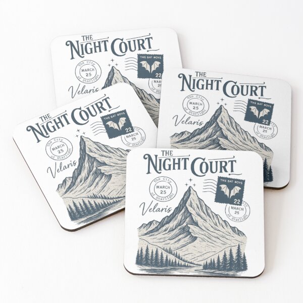 Item preview, Velaris Night Court Postcard Design – Fantasy Mountain & Stars Illustration for Book Lovers designed and sold by theliteraryedit.