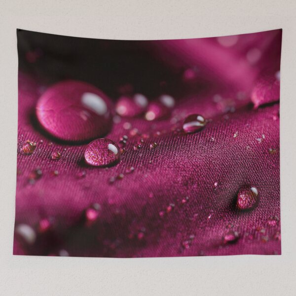 Item preview, Water droplets on deep red fabric designed and sold by anytka.
