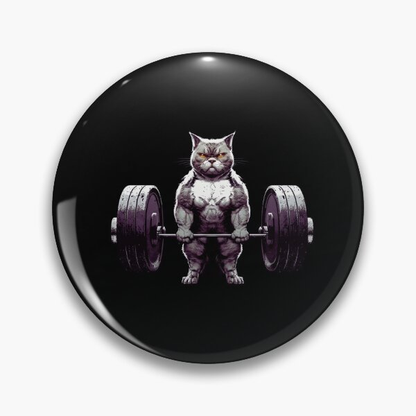Item preview, Cat Deadlift Funny Powerlifting Gym Cat Fitness Art designed and sold by Poodoo.
