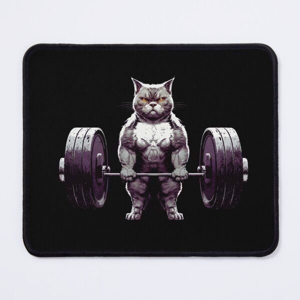 Item preview, Cat Deadlift Funny Powerlifting Gym Cat Fitness Art designed and sold by Poodoo.