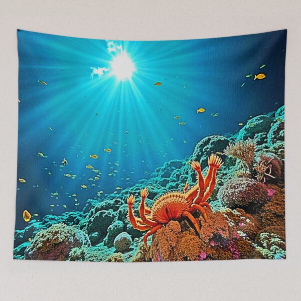 Item preview, Dramatic Underwater Sunburst Art designed and sold by Health And Fitness Posts e-Store.