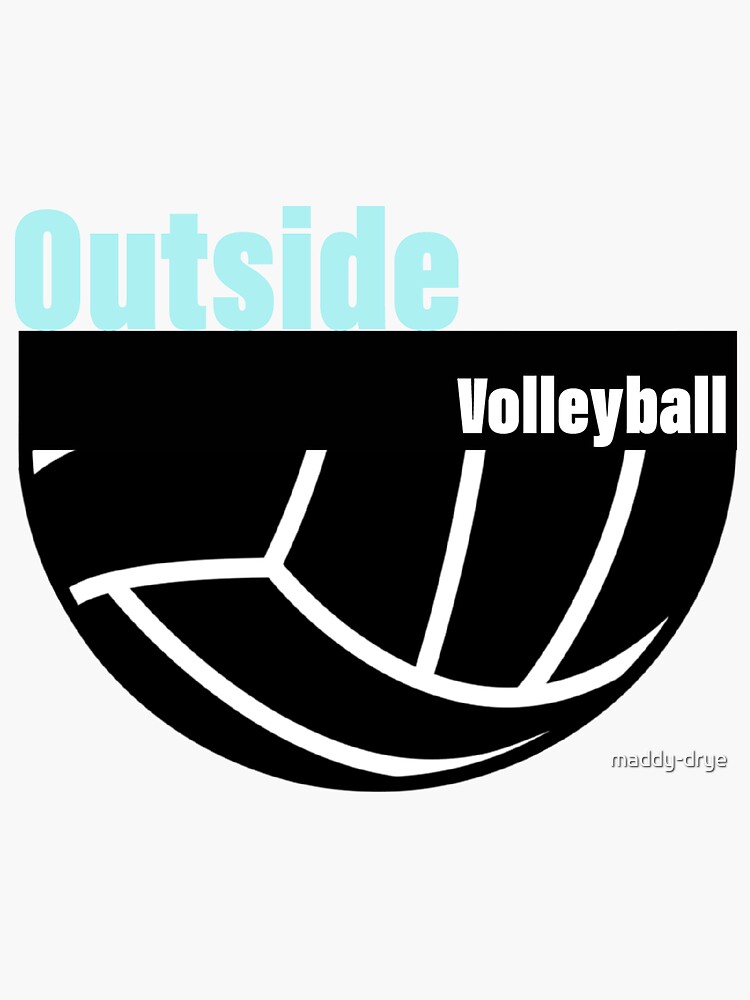 "Outside Hitter Volleyball Sticker" Sticker by maddydrye Redbubble