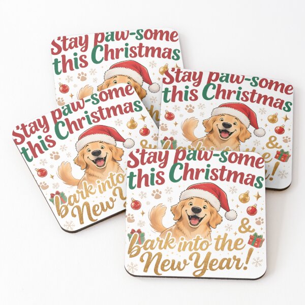 Item preview, Stay Paw-some This Christmas designed and sold by Dog Art Studio.
