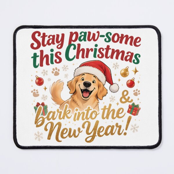 Item preview, Stay Paw-some This Christmas designed and sold by Dog Art Studio.