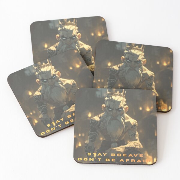Item preview, Brave Warrior King with Motivational Quote designed and sold by the wellness script.