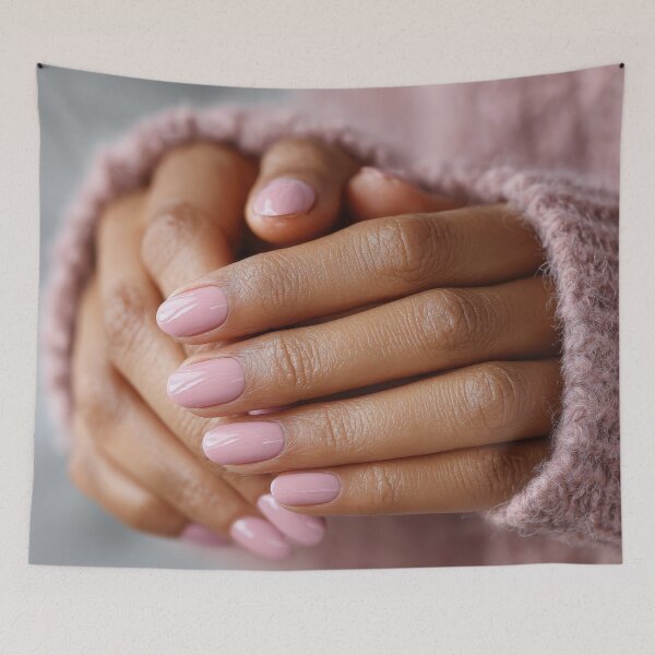 Item preview, Pink-nailed hands in a sweater designed and sold by anytka.