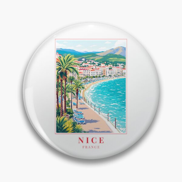 Item preview, Nice France Illustration – Promenade des Anglais, Old Town & Mediterranean Coastline designed and sold by MapMyMiles.