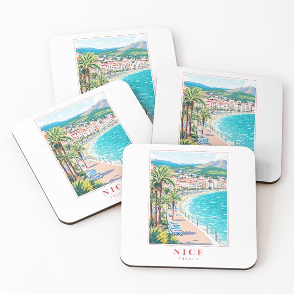 Item preview, Nice France Illustration – Promenade des Anglais, Old Town & Mediterranean Coastline designed and sold by MapMyMiles.