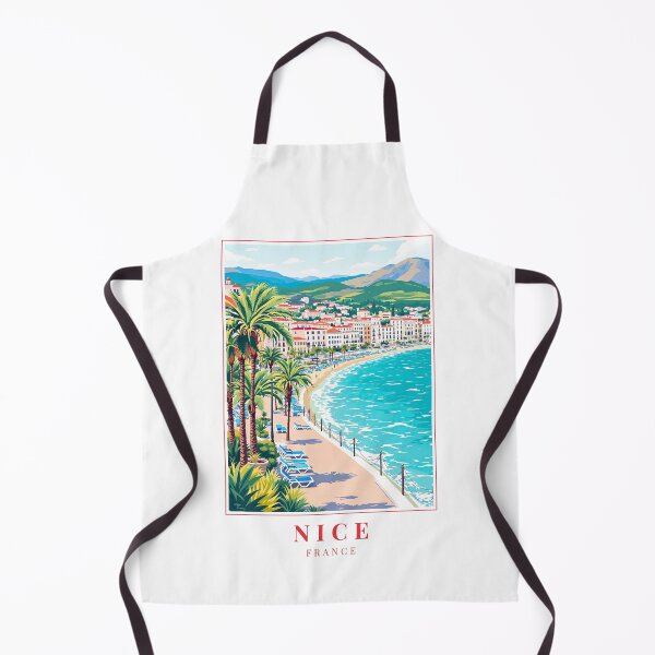 Item preview, Nice France Illustration – Promenade des Anglais, Old Town & Mediterranean Coastline designed and sold by MapMyMiles.