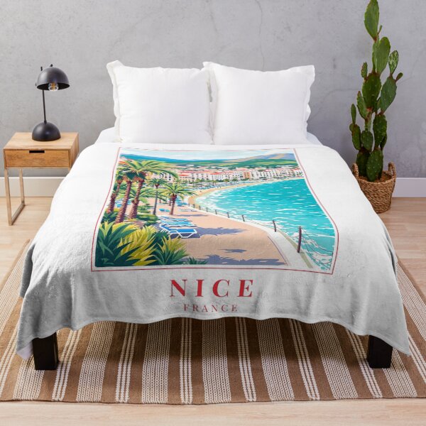 Item preview, Nice France Illustration – Promenade des Anglais, Old Town & Mediterranean Coastline designed and sold by MapMyMiles.