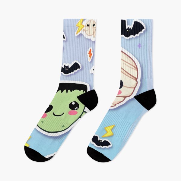 Item preview, Chibi Monster Squad: Gradient Spooky Sticker Pattern designed and sold by MoonlitDoodles1.